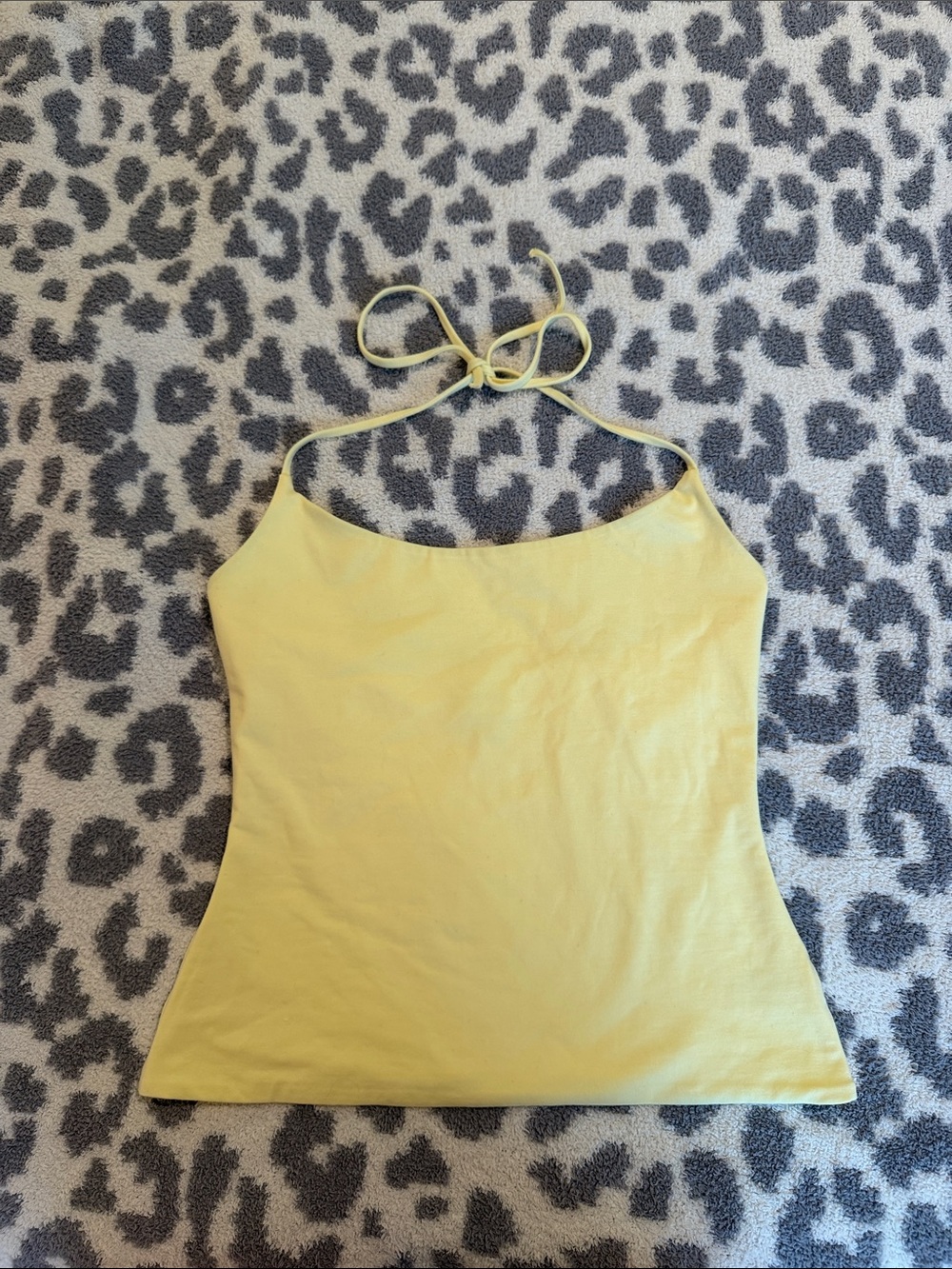 Aritzia Yellow Halter Tank Top